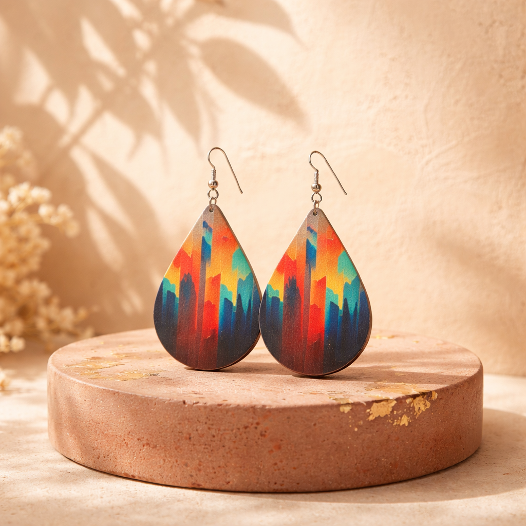 E10 Hyperallergic Skyline Drop Earrings