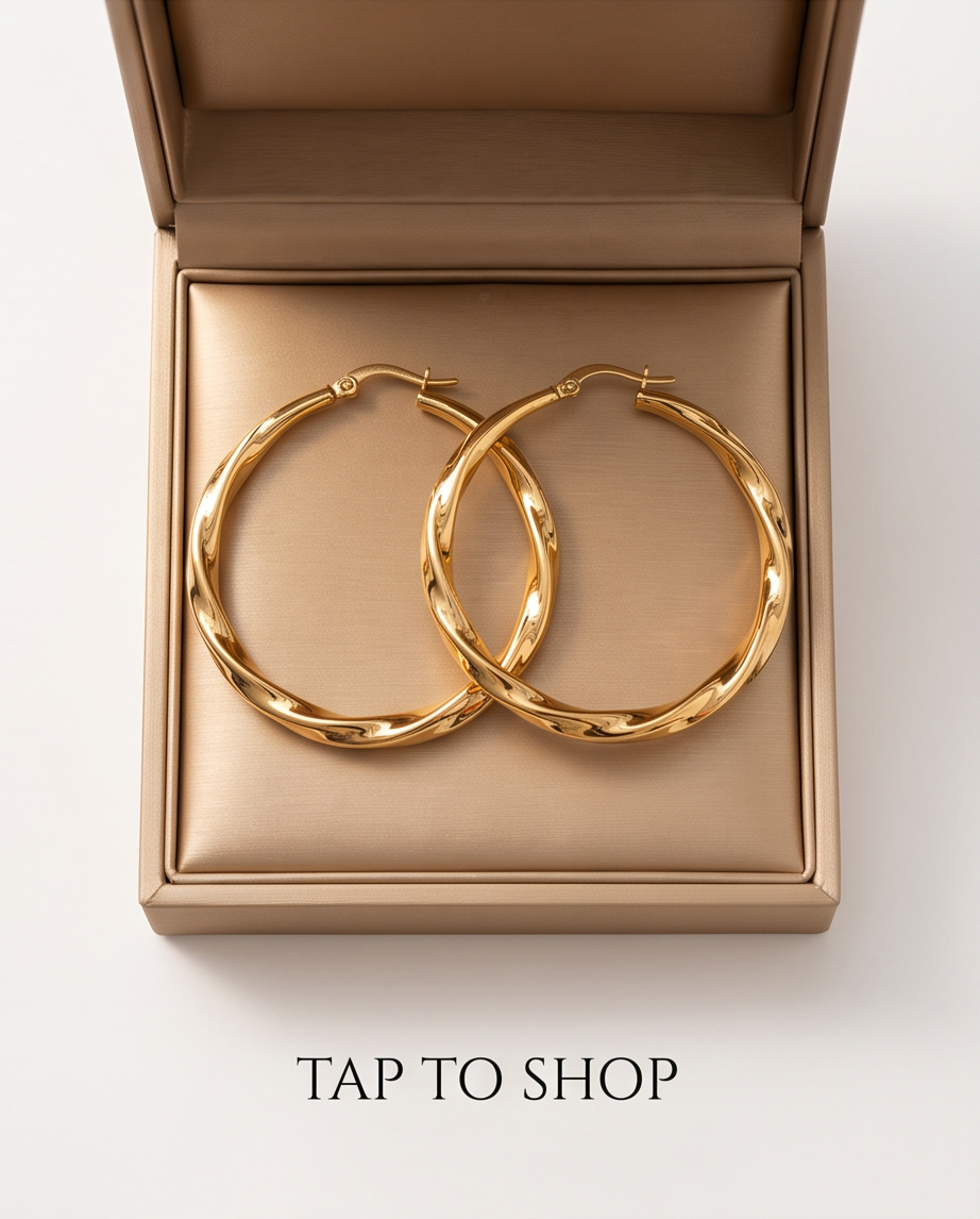 ER019 Timeless Gold Hoop Earrings