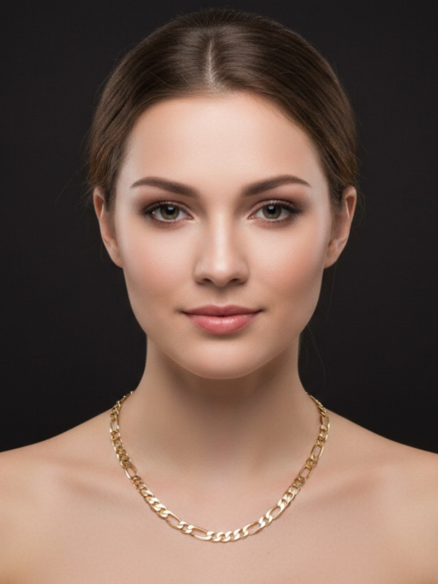 FL304 5.5MM 14K Gold Figaro High Premium Quality Multiple Width and Lengths