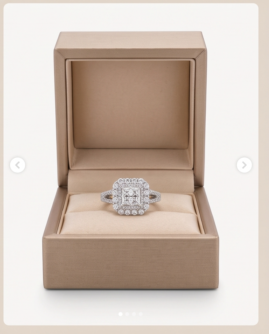Halo Diamond Elegance Ring Size 8