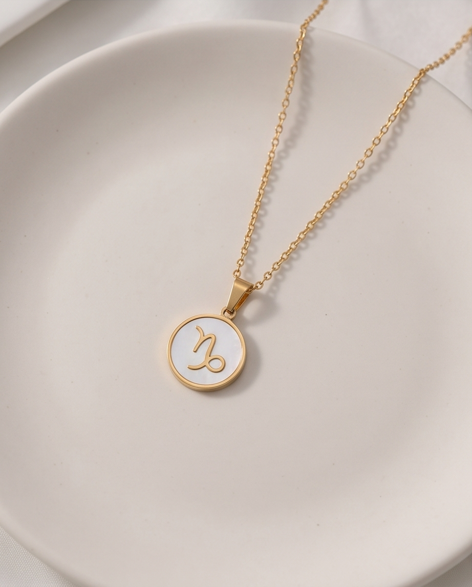 Capricorn Zodiac Gold Necklace