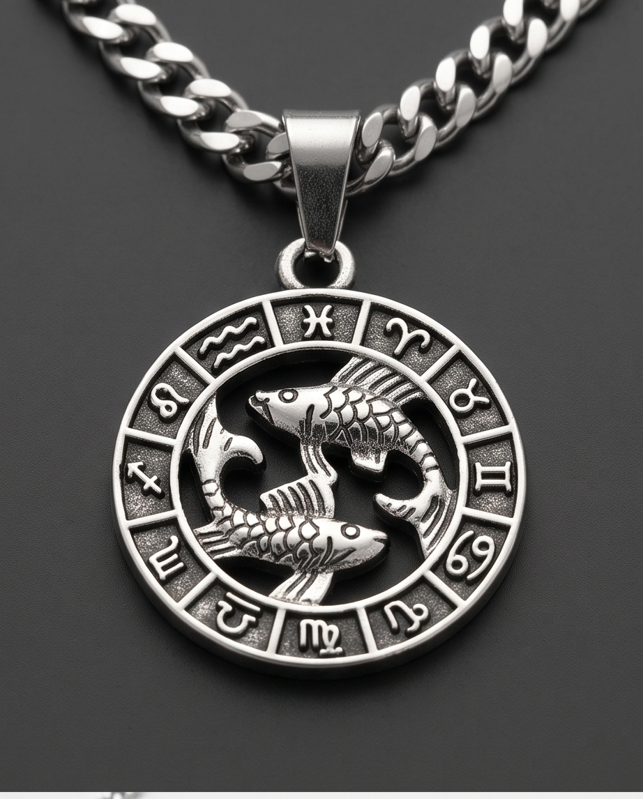 Pisces Zodiac Pendant Necklace