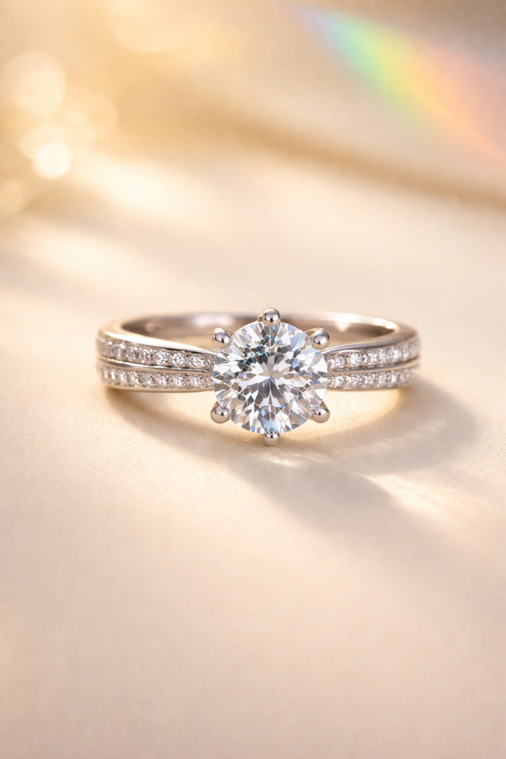 STA125 S925 Eternal Elegance Solitaire Engagement Ring Ring Box included