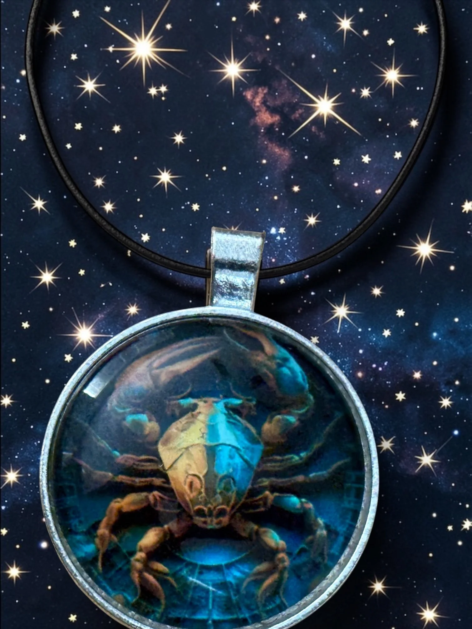 3D218 Celestial Cancer Zodiac Pendant