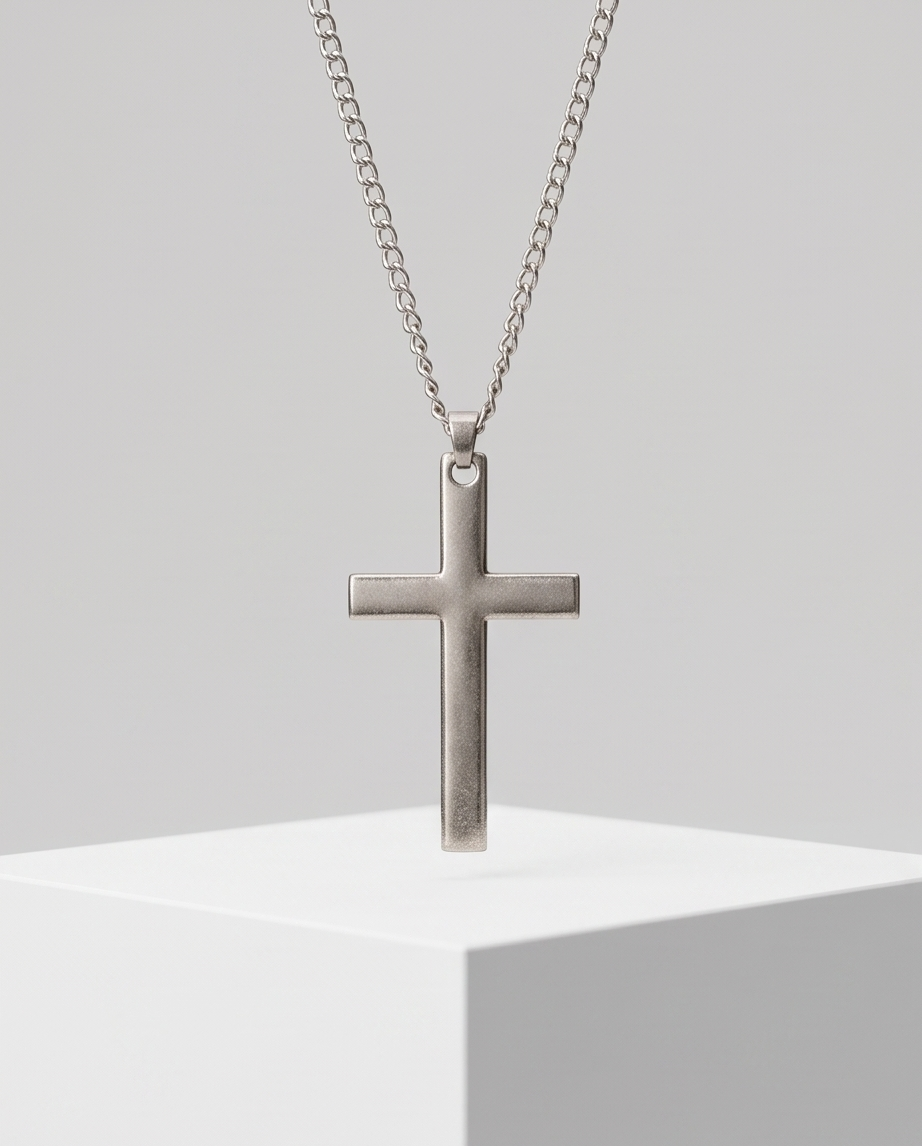 Stainless Steel Cross Pendant Necklace