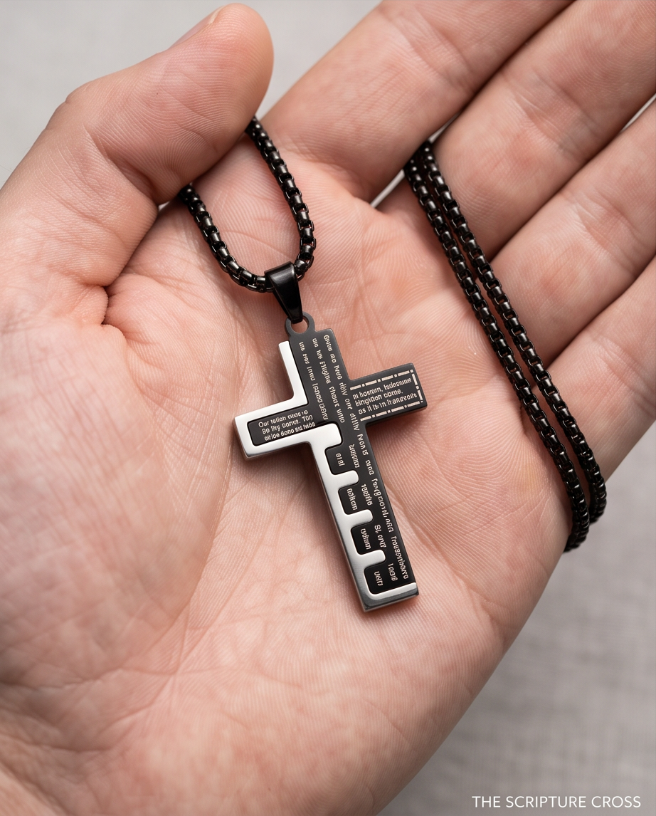 Scripture Cross Necklace