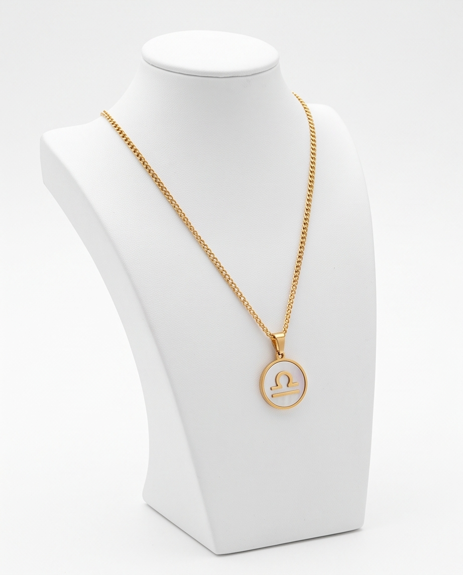 18' Zodiac Libra 14K  Gold Necklace