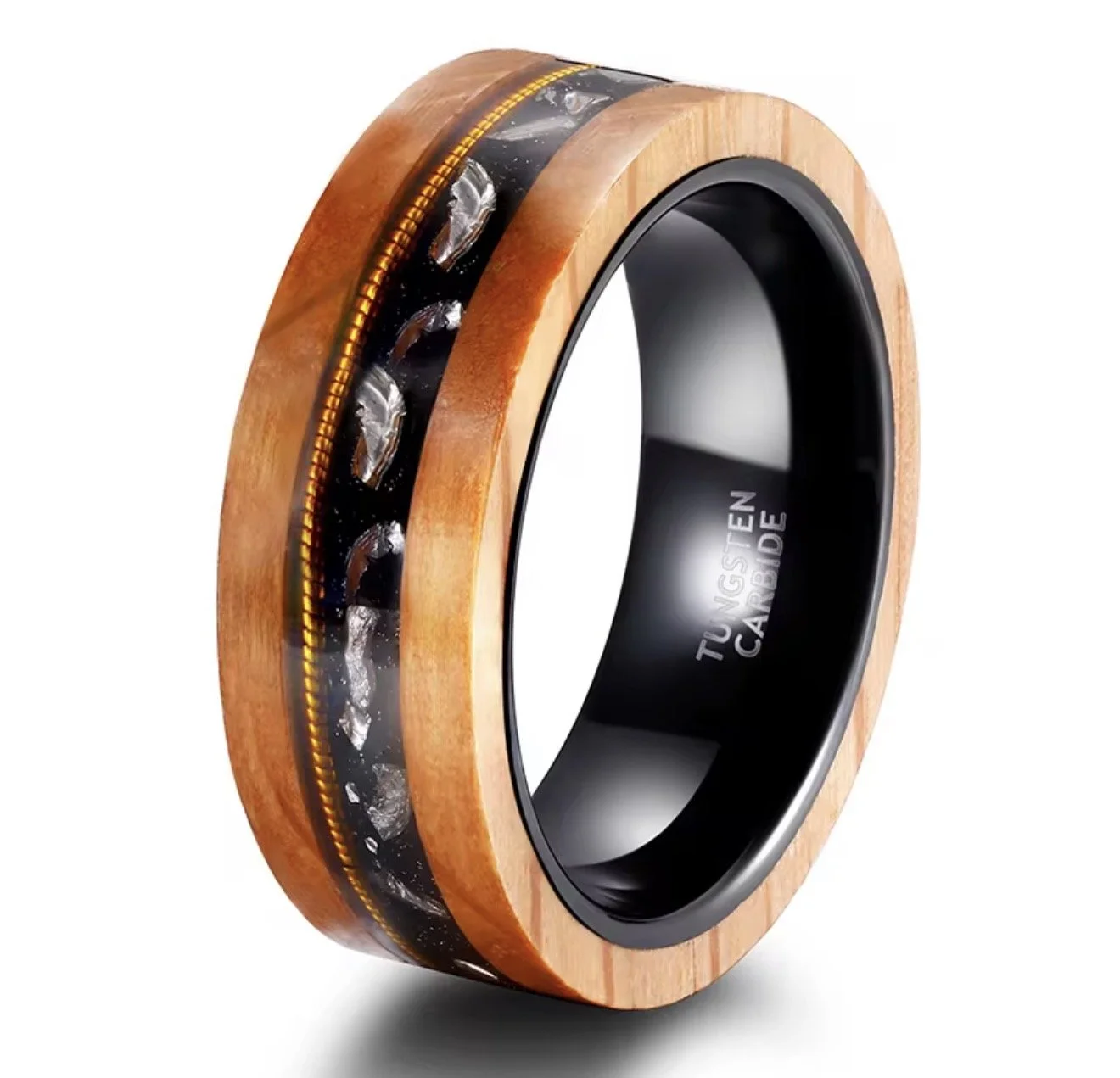 Natural Wood Inlay Ring