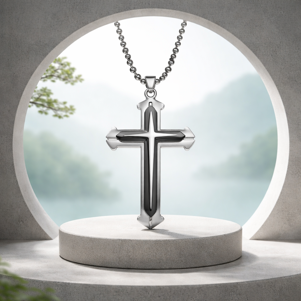 D01 Timeless Stainless Steel Cross Necklace