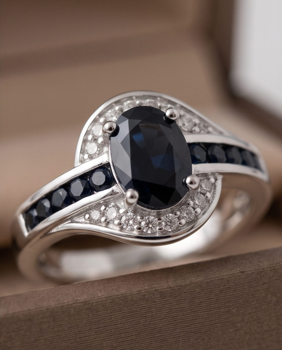 Sapphire Elegance Sterling Silver Ring