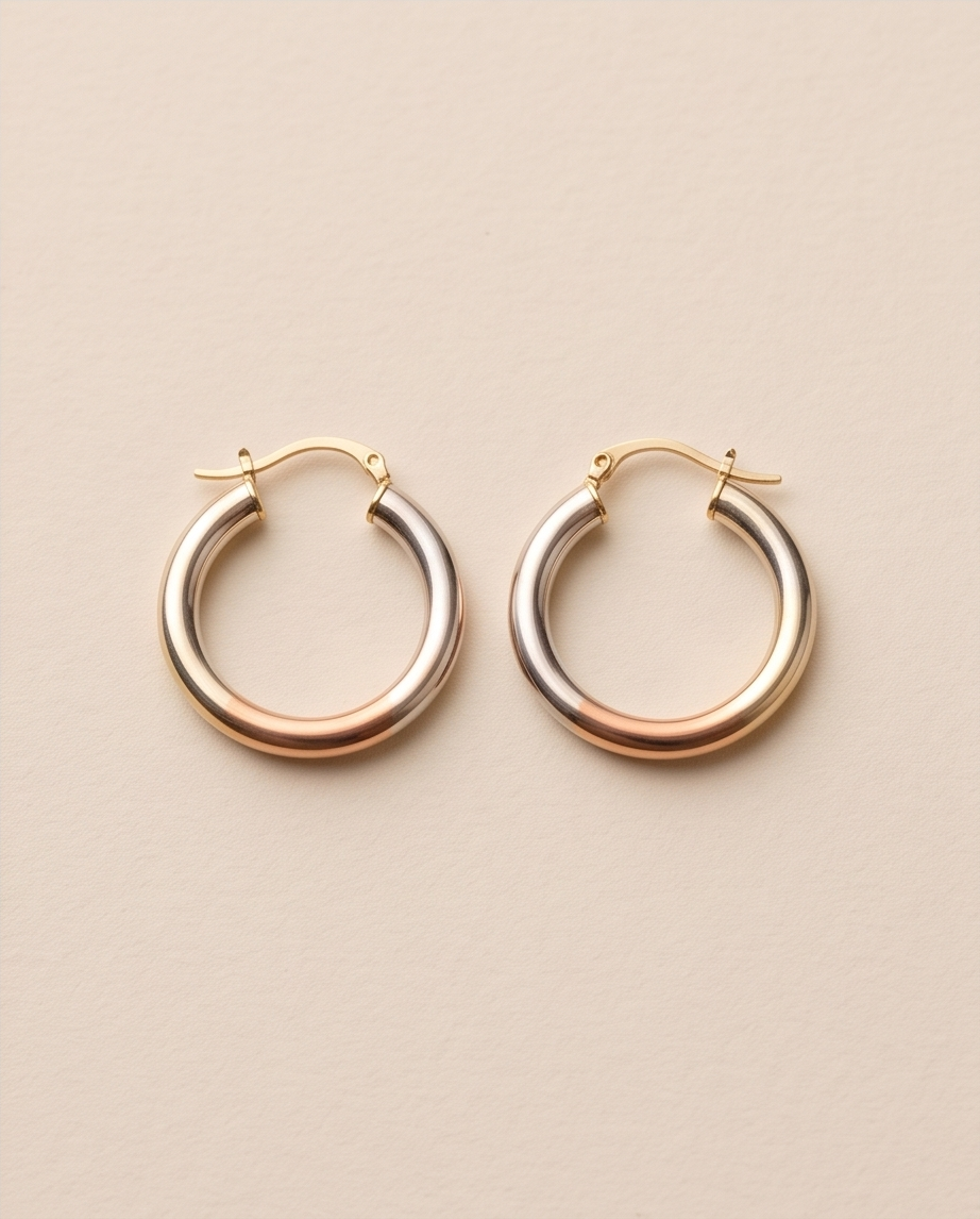 18mm Classic Gold Hoop Earrings