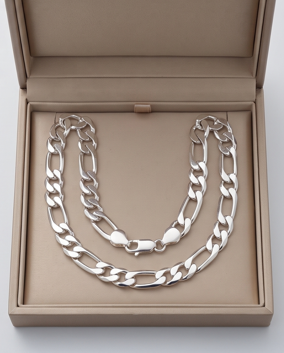 6mm  24''Sterling Silver Curb Chain Necklace