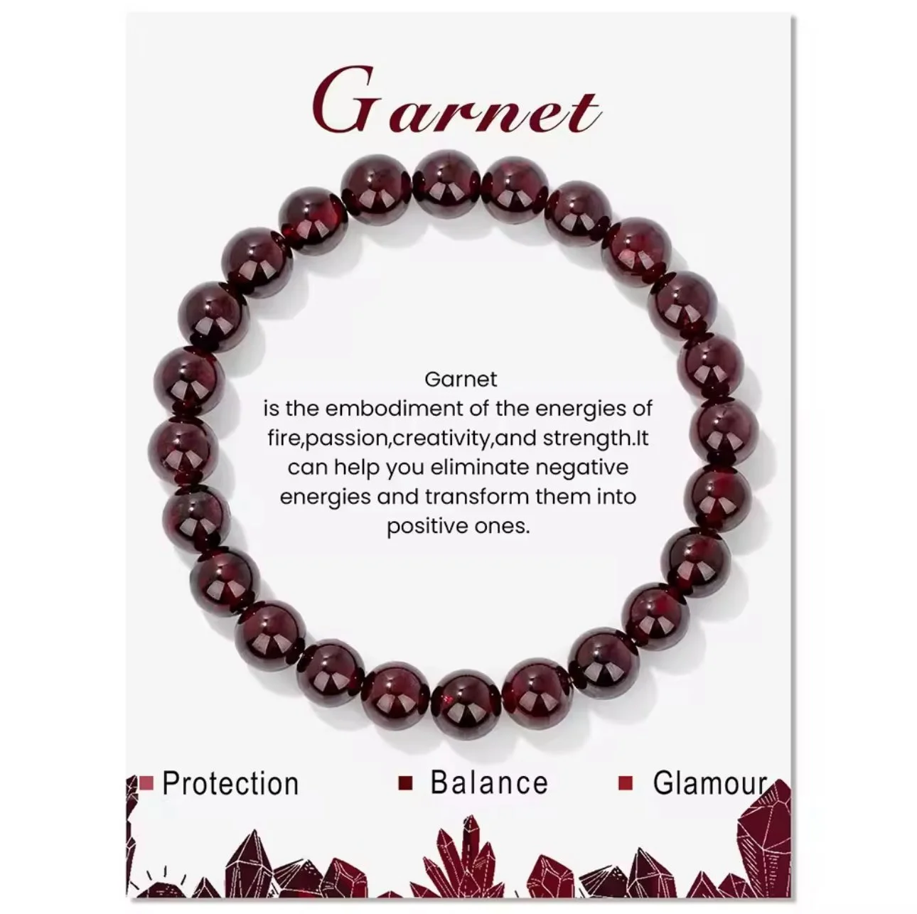 Garnet Energy Balancing Bracelet
