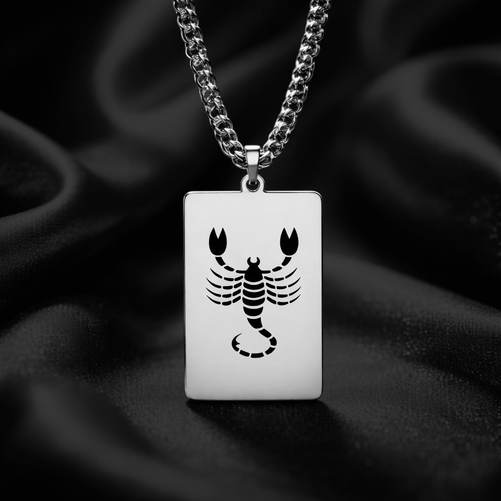 BG05 20' Scorpion  Gold/Silver Zodiac Tag Necklace