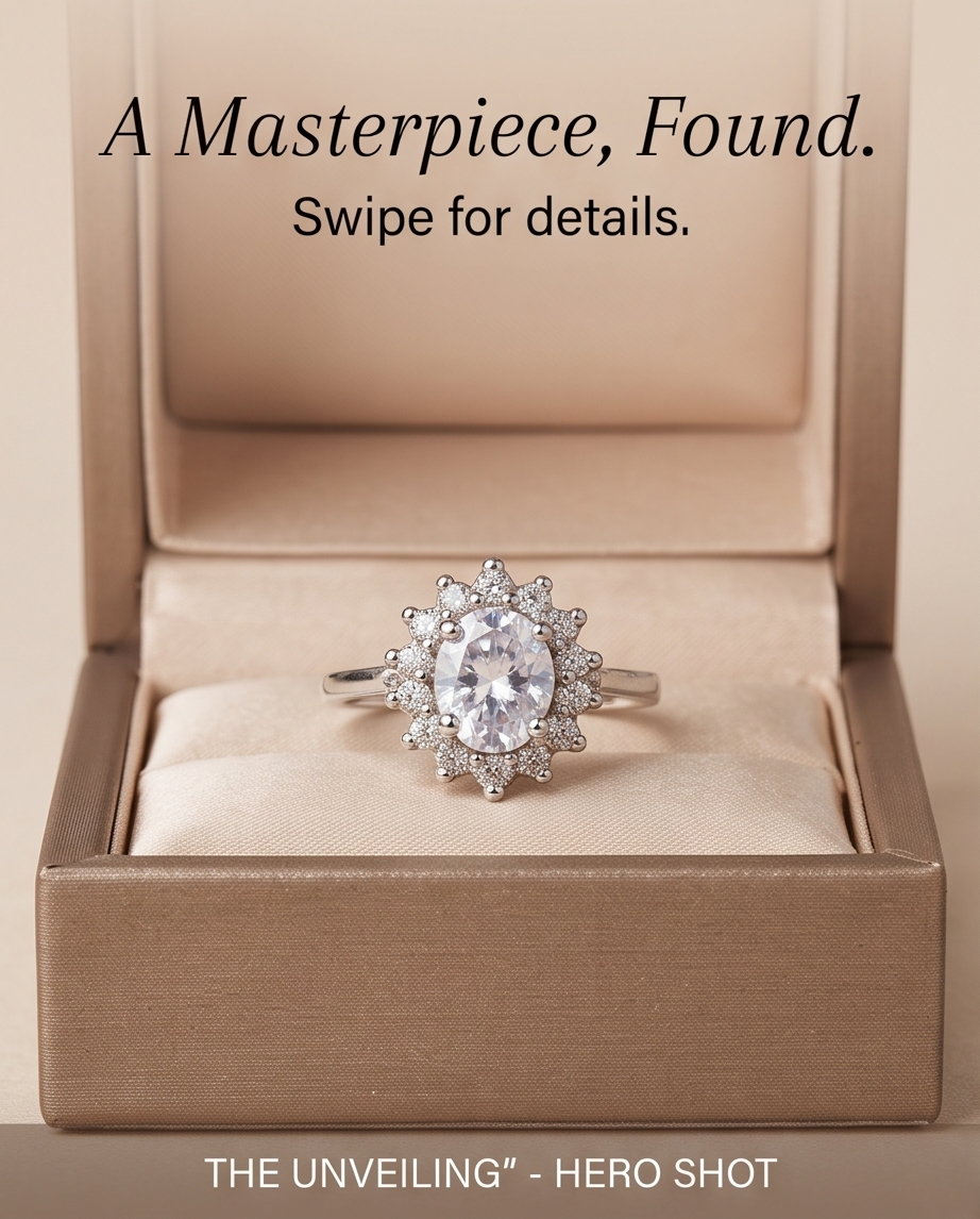 Sparkling Halo Elegance Ring