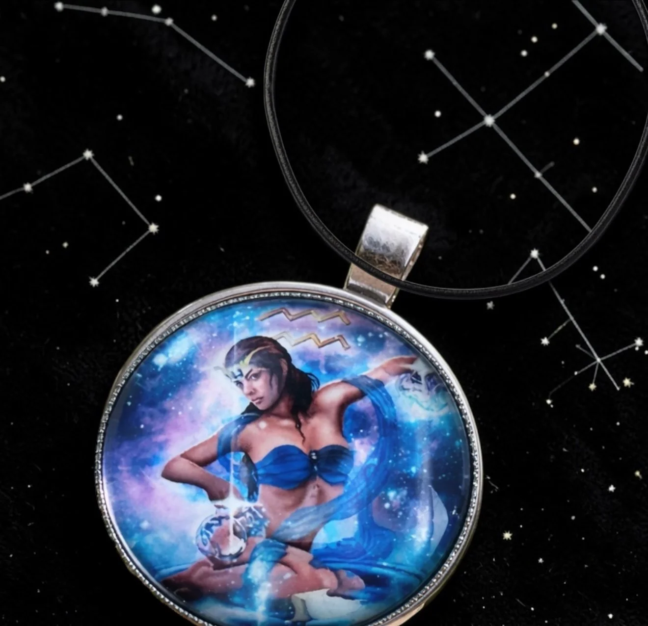 Aquarius Cosmic Pendant Necklace