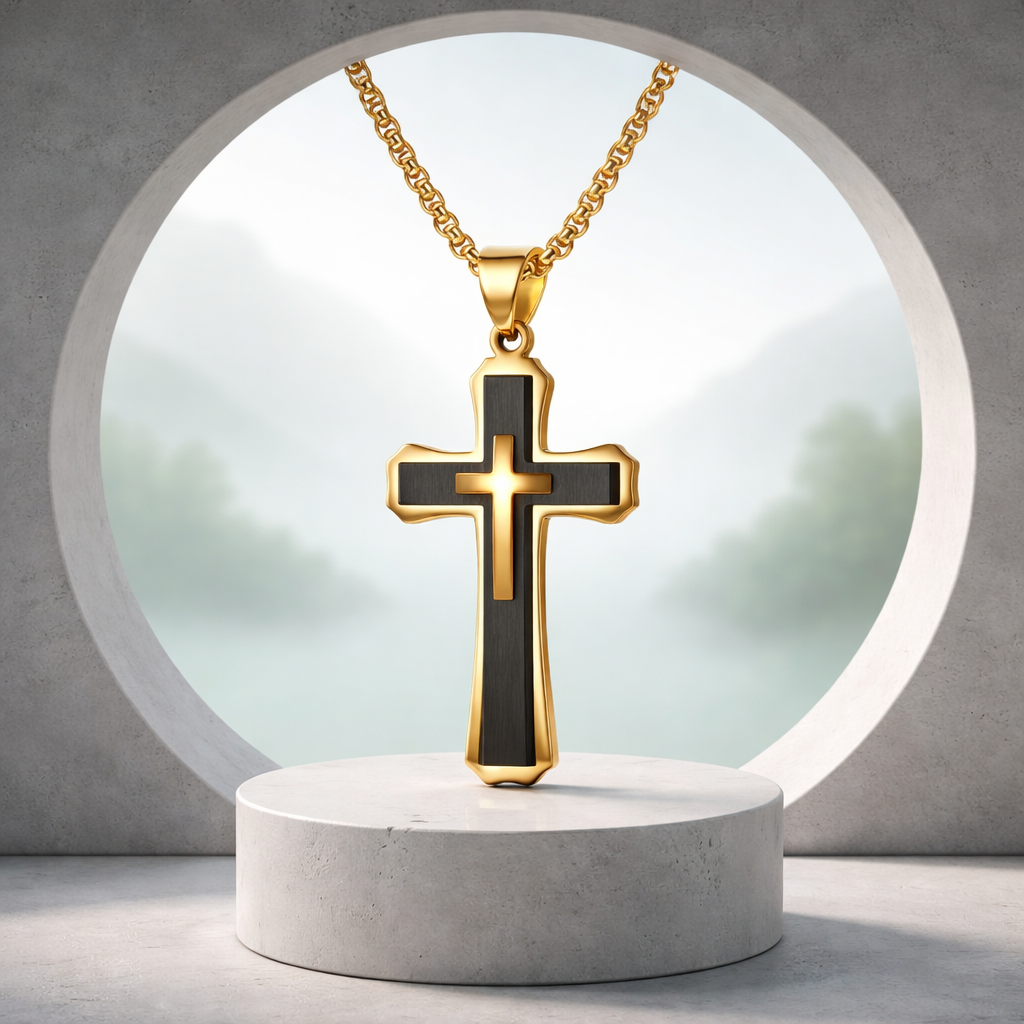 Sassy's Timeless Elegance Cross Pendant Necklace