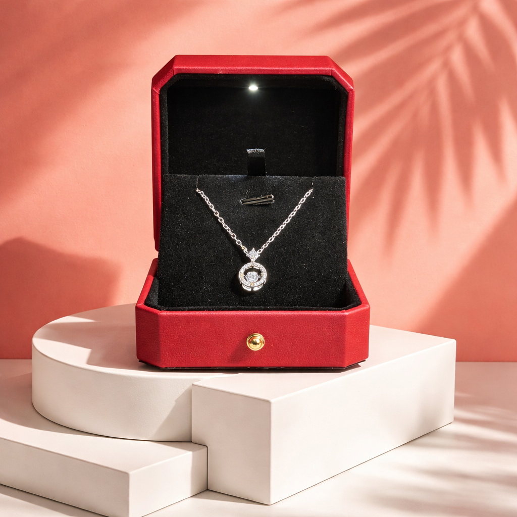 SK305 Sterling Silver 925  Sassy's Sterling Silver Radiance Mossanite Diamond 18' Swing Pendant Necklace