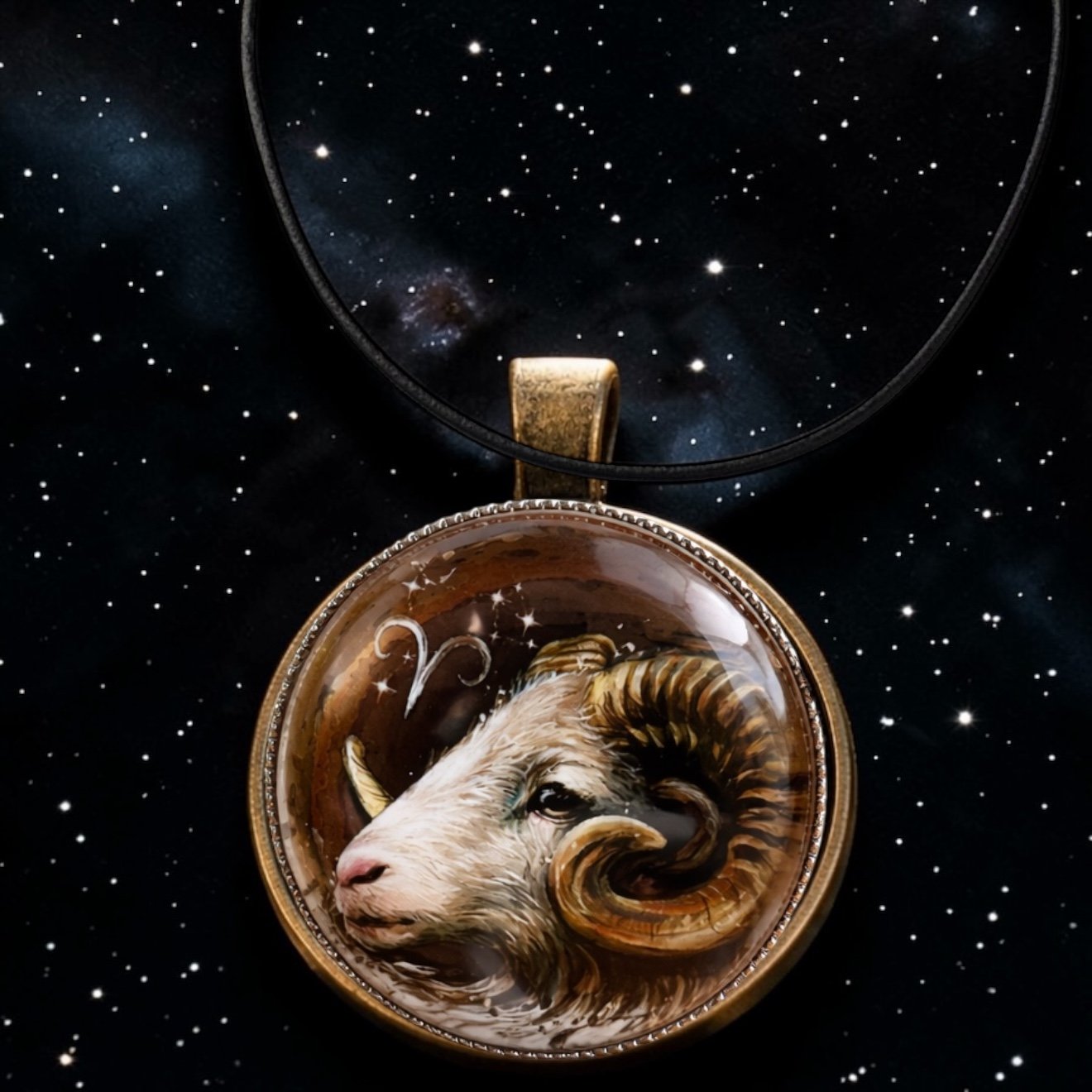 3D223 Aries Zodiac Pendant Necklace
