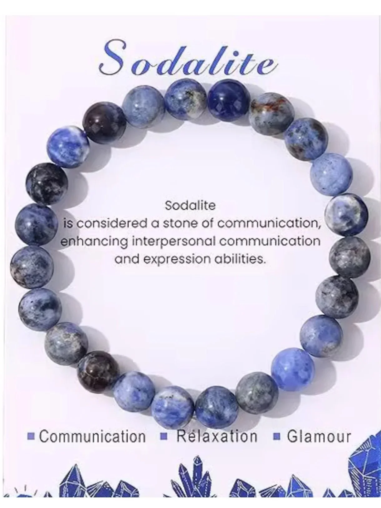 B302 Sodalite Communication Enhancement Bracelet