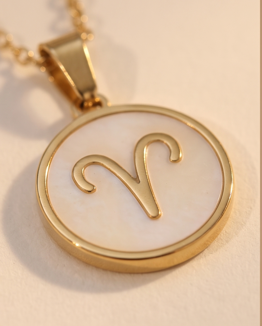 18' Zodiac Aries Gold Pendant