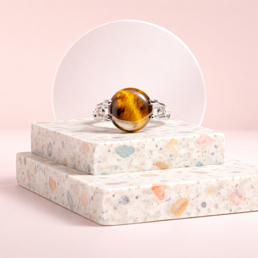 SR939 Tiger's Eye Elegance Ring Only Size-5
