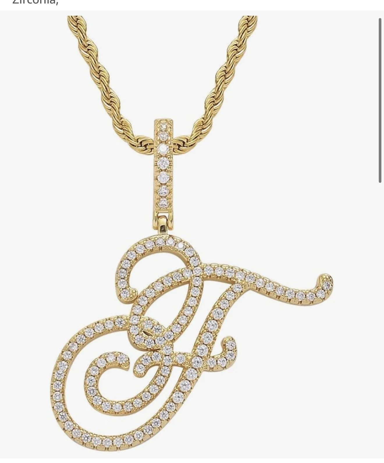 SS506 Sassy's Dazzling Gold Initial 