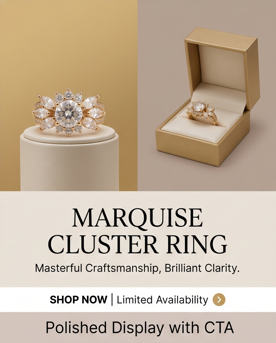 Marquise Cluster Ring