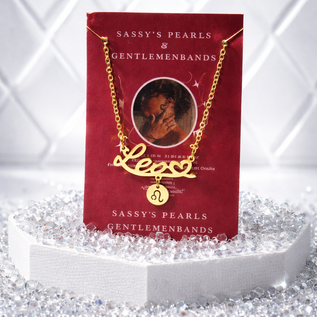 B07 Leo Zodiac Charm Necklace
