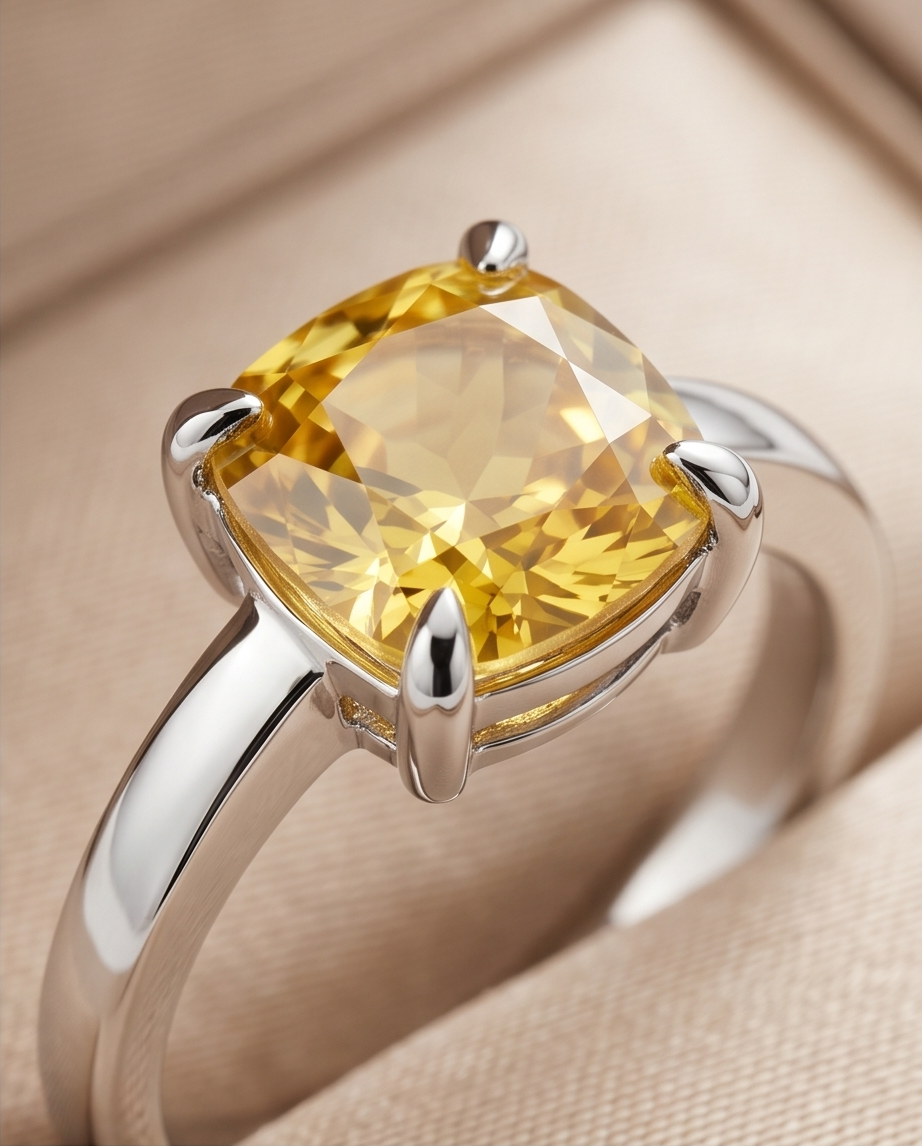 Yellow Elegance Gemstone Ring 6