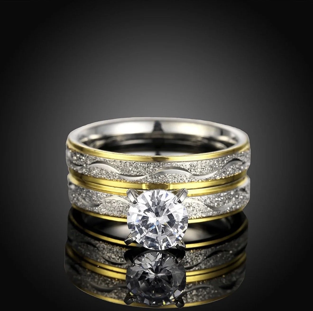 Timeless Elegance Two-Tone Engagement Ring