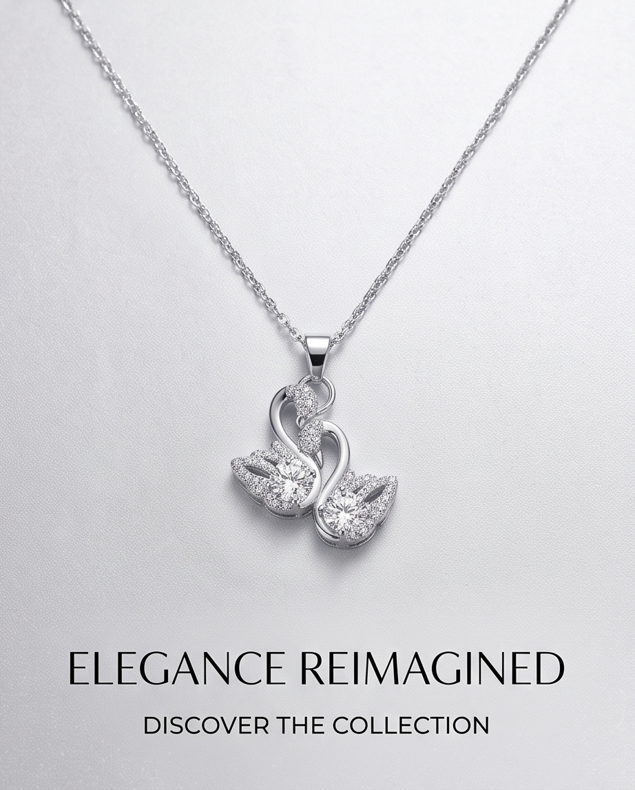 Double Swan Grace Necklace