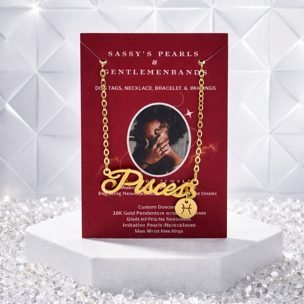 A06 Pisces Zodiac Necklace - Elegant 18K Gold-Plated