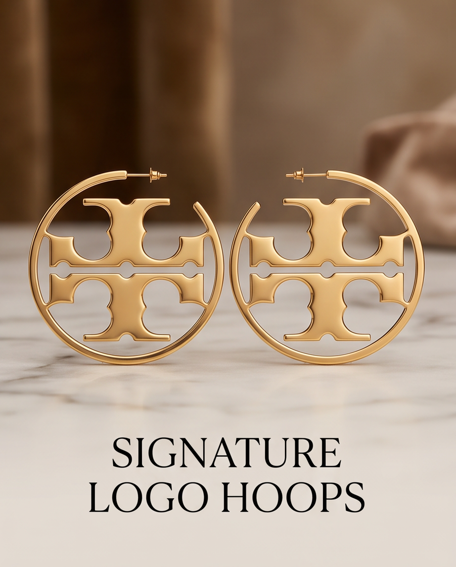 Luxury Signature Logo Earring Hoops
