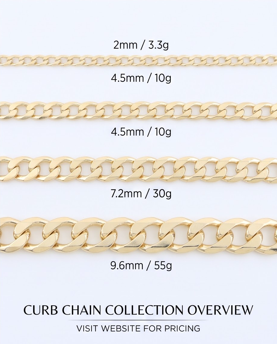 High Quality Width Length  14IK Gold-Plated Cuban Link Chain Ferrero Cuban Link Chain Necklace