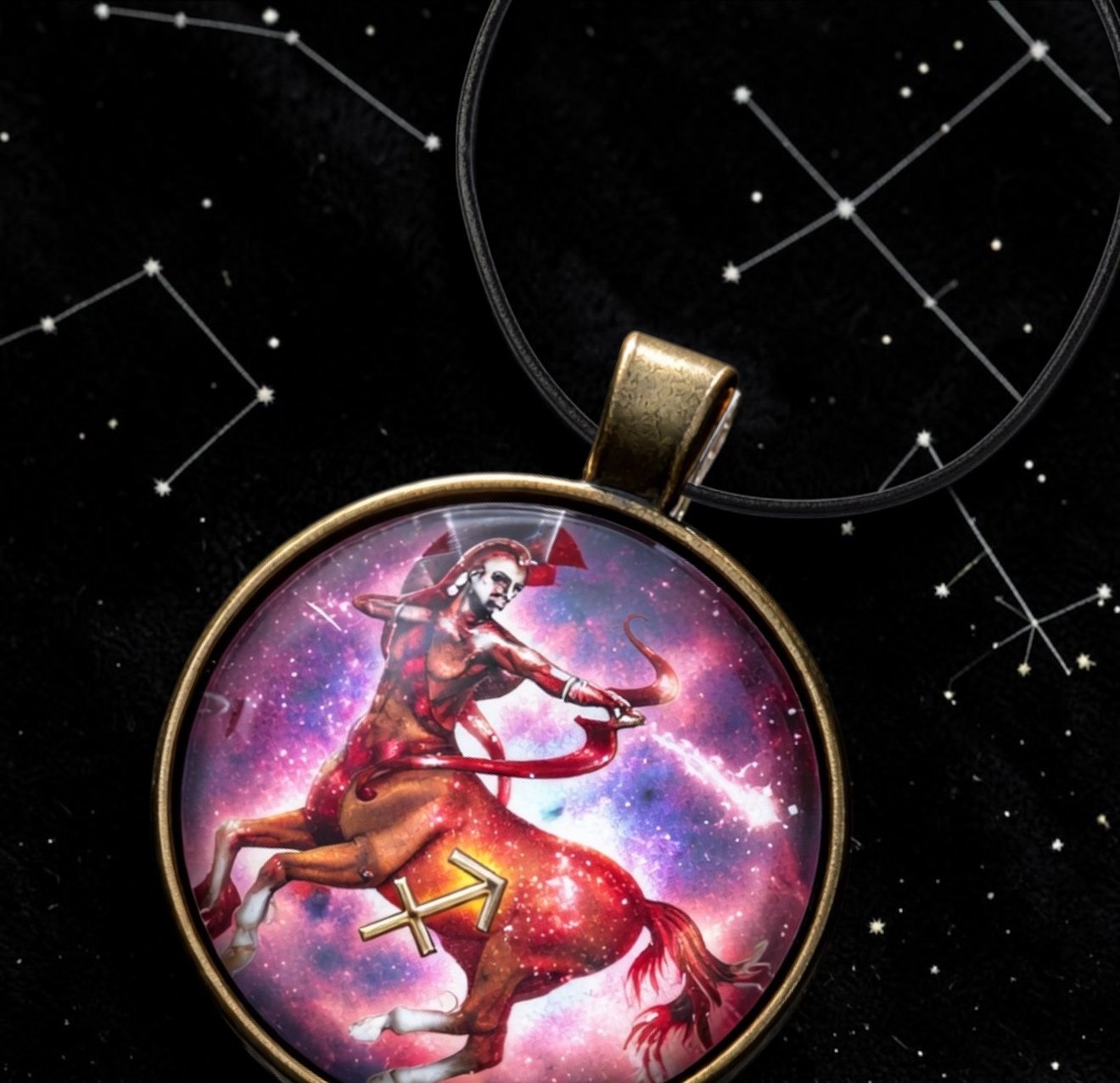3D217 Sagittarius Zodiac Pendant Necklace