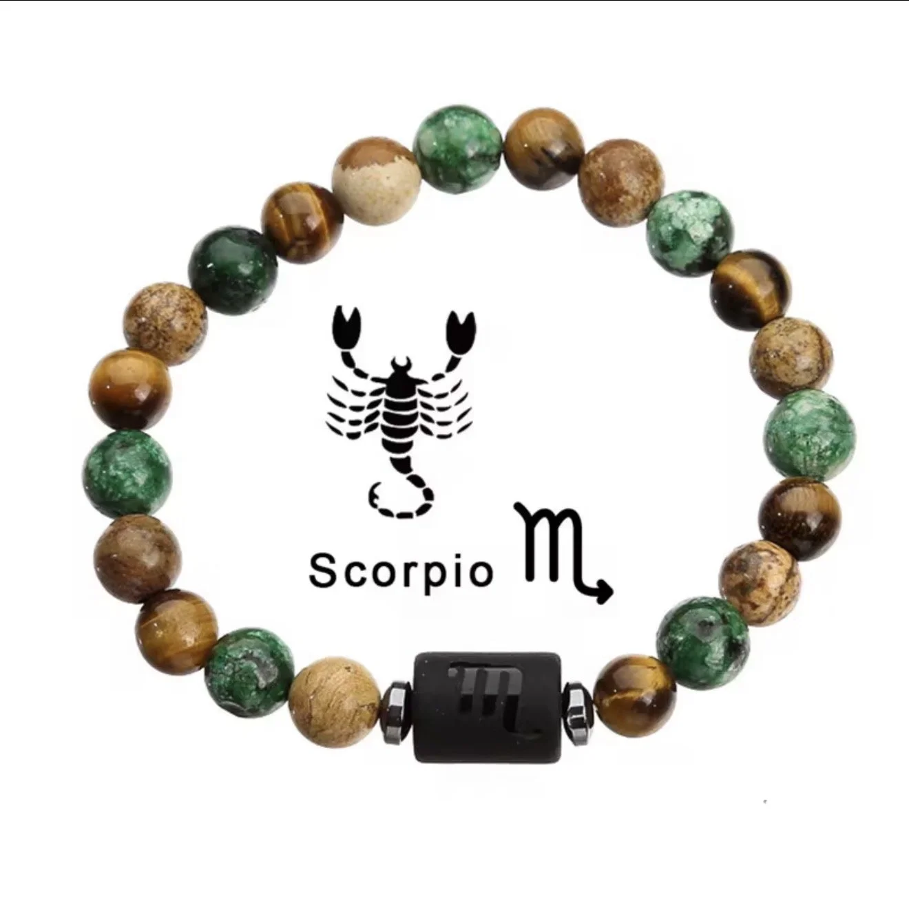NS03 Scorpio Zodiac Stone Bracelet