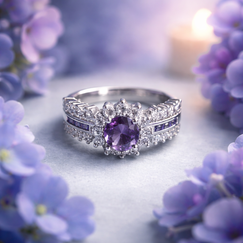 Amethyst Radiance Ring