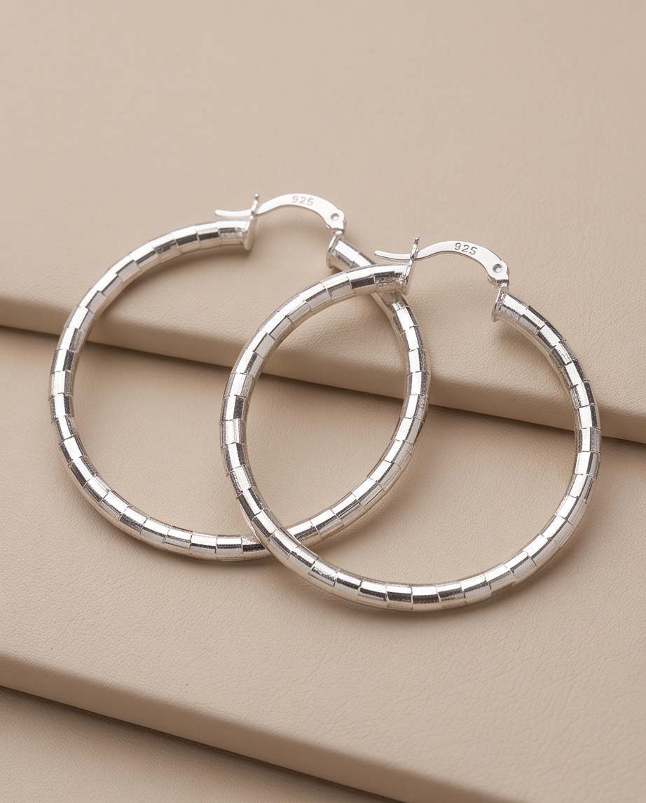 Sterling Silver Classic Hoop Earrings