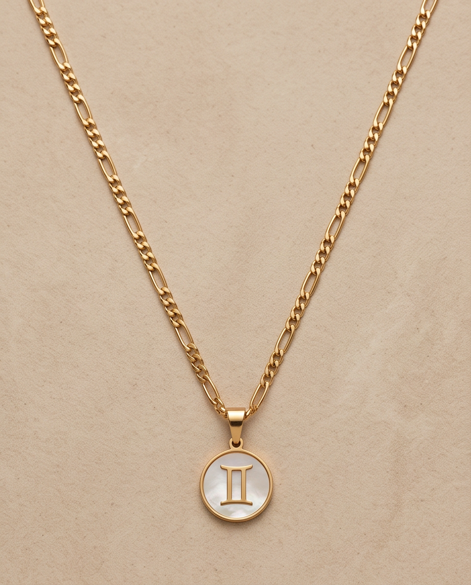 18' Zodiac Gemini 14K  Gold-Plated Zodiac Necklace