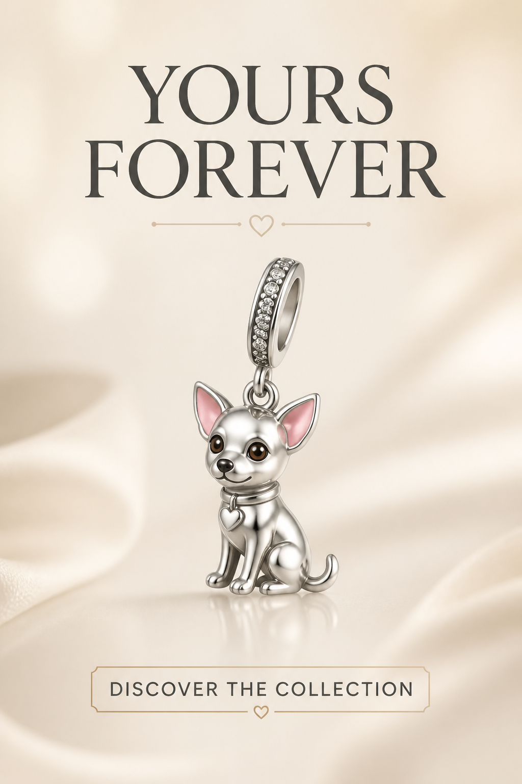 Sterling Silver Chihuahua Charm