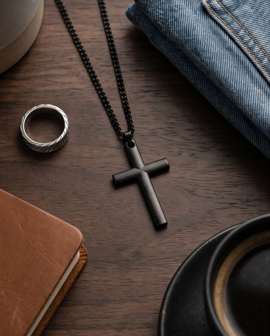 Modern Cross Pendant Necklace
