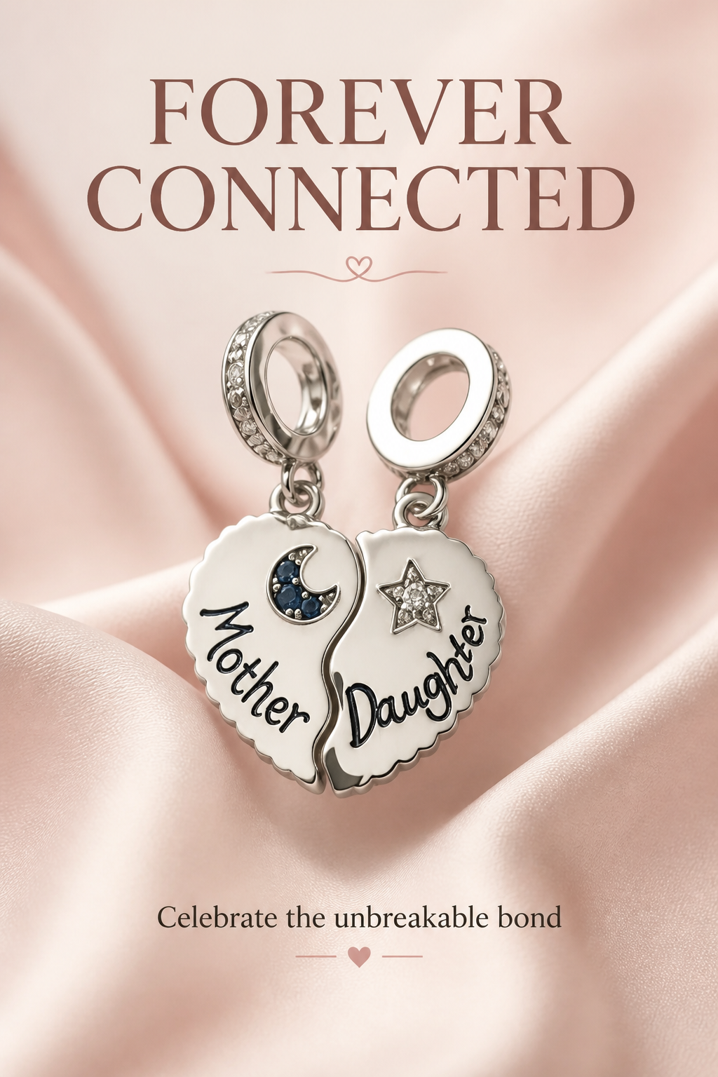 Forever Connected Mother-Daughter Charm Set