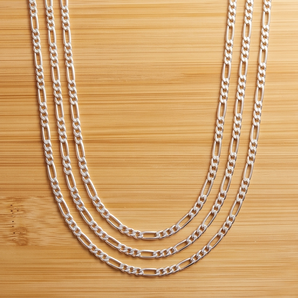 Sterling Silver Figaro Chain Necklace
