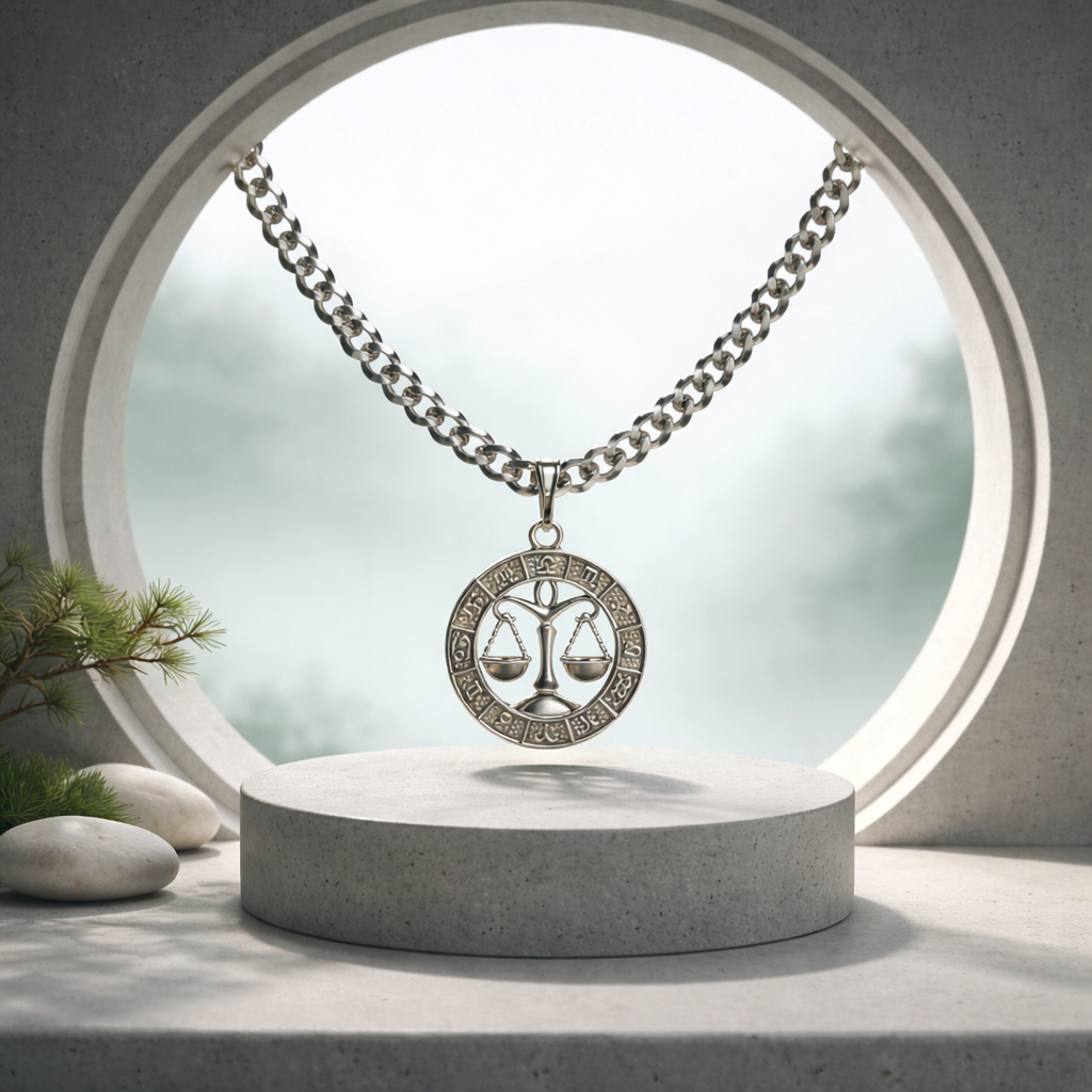 Libra Zodiac Pendant Necklace