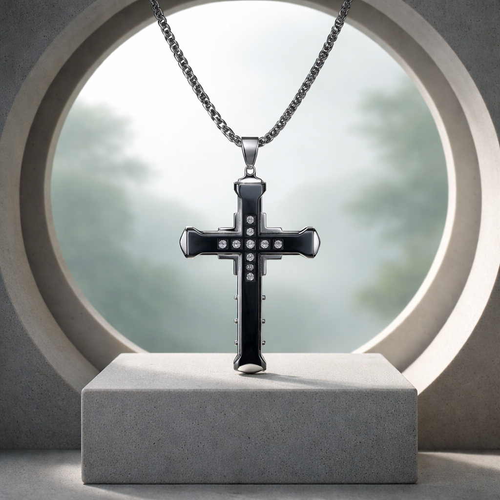 D08 Timeless Cross Pendant Necklace