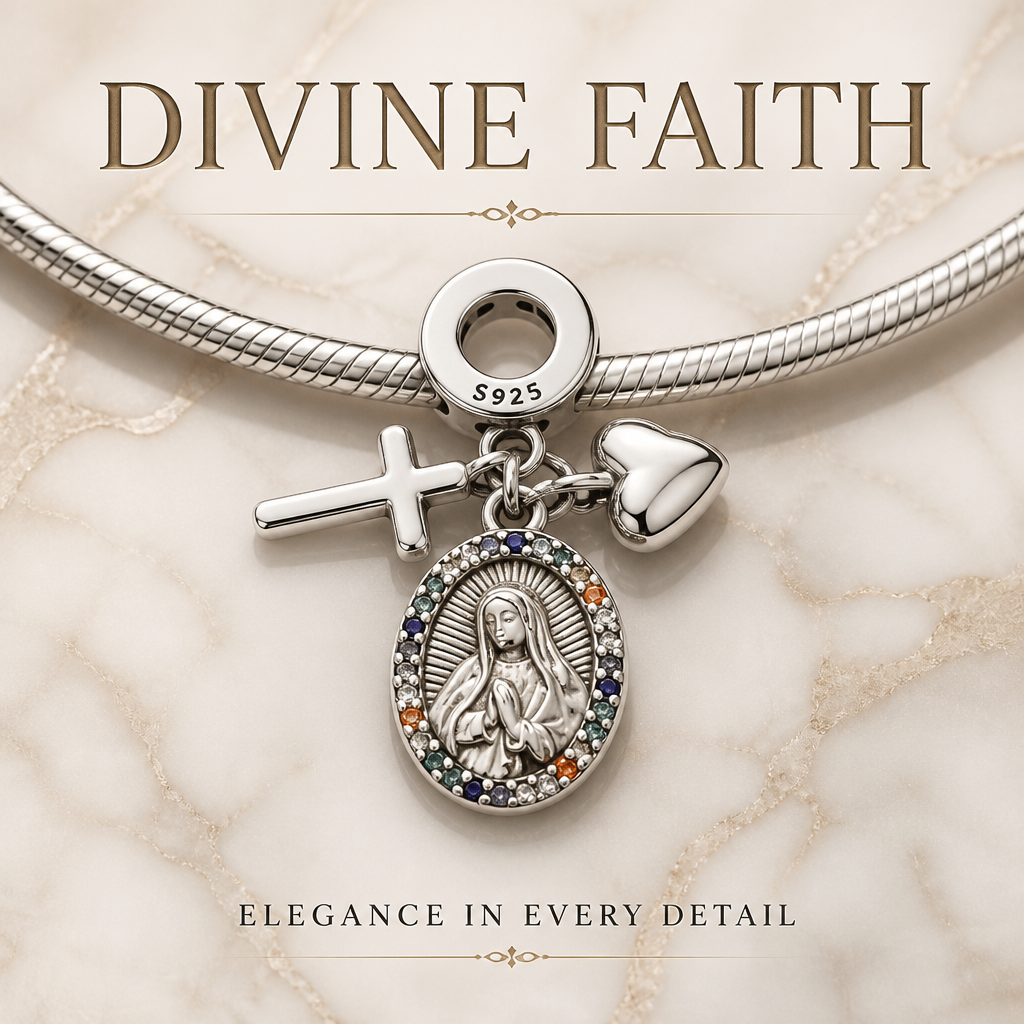Divine Faith Sterling Silver Bracelet