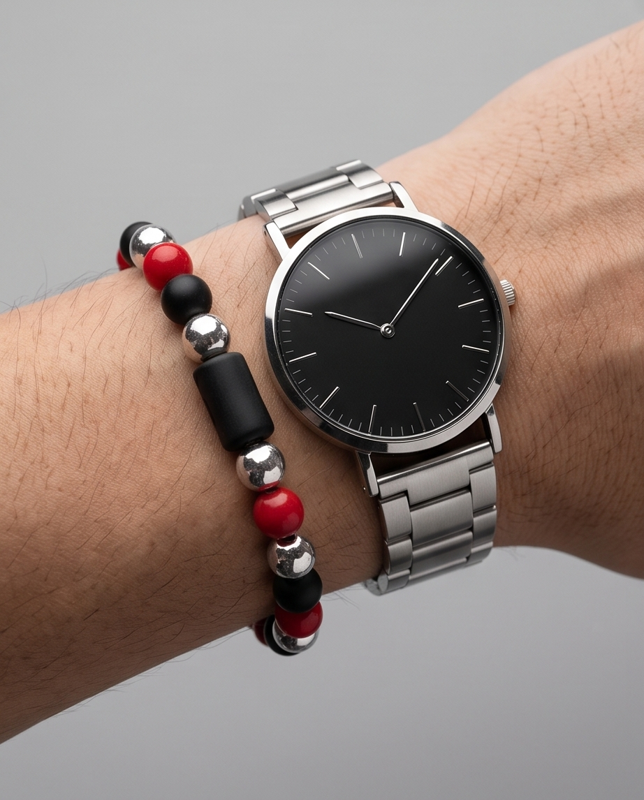 Bold Contrast Beaded Bracelet