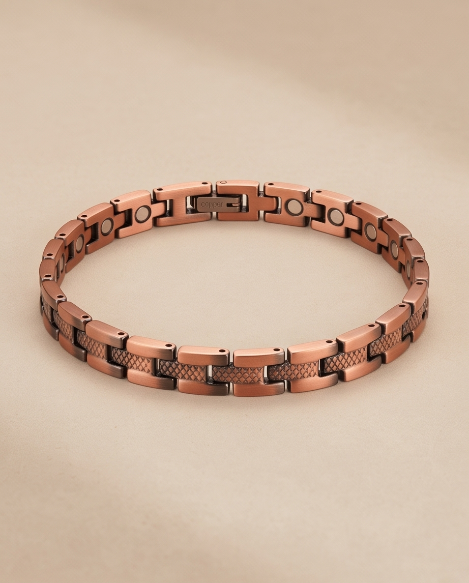 Elegant Copper Geometric Bracelet