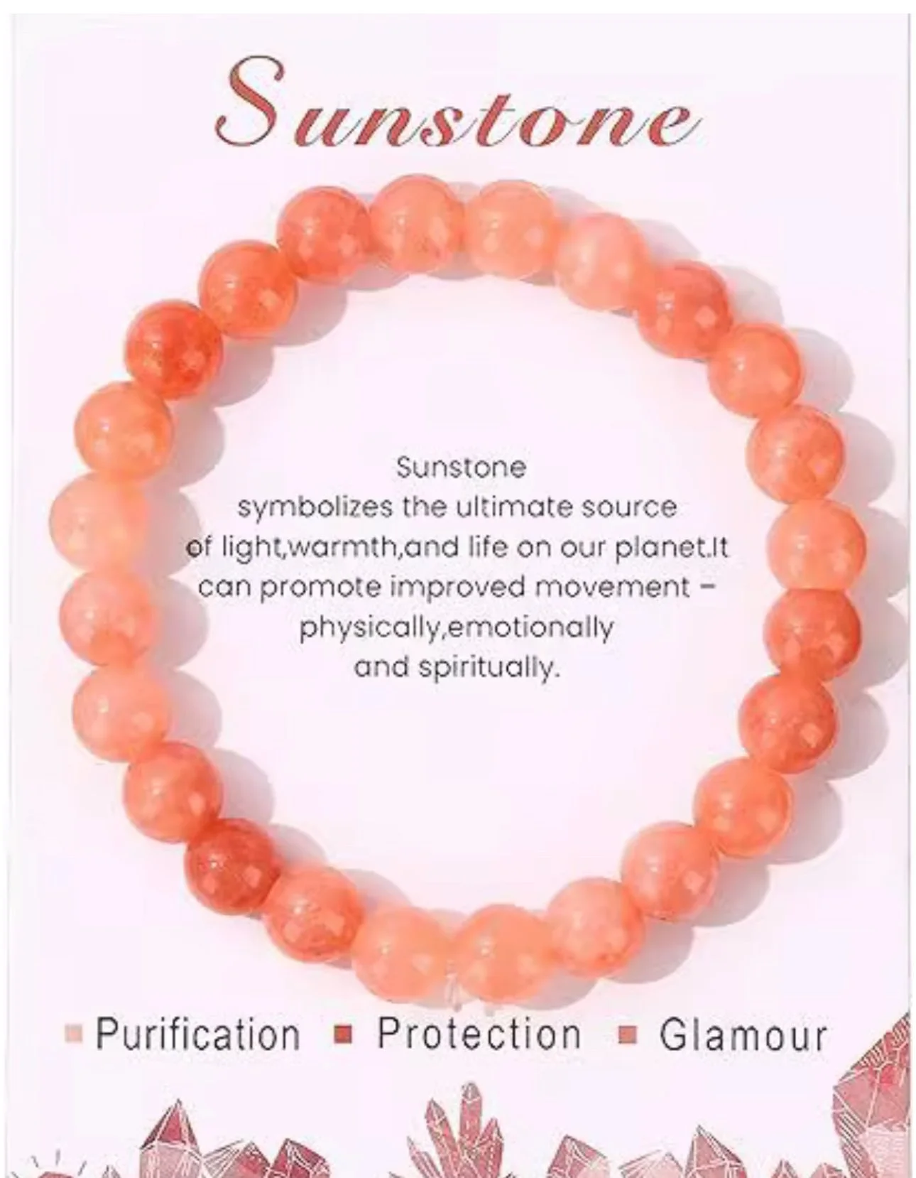 B304 Radiant Sunstone Energy Bracelet